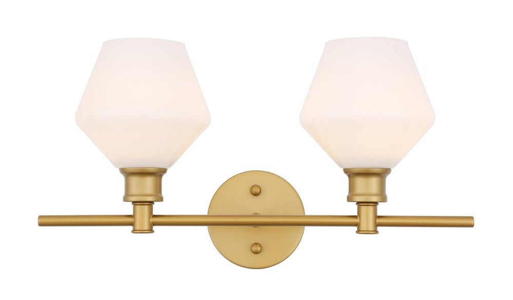 Steel with Frosted Glass Shade Vanity Light - LV LIGHTING