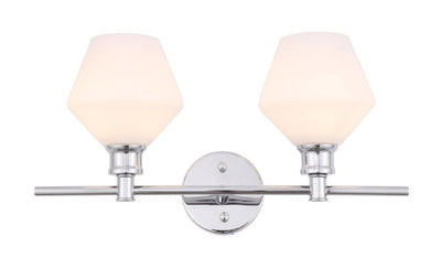 Steel with Frosted Glass Shade Vanity Light - LV LIGHTING