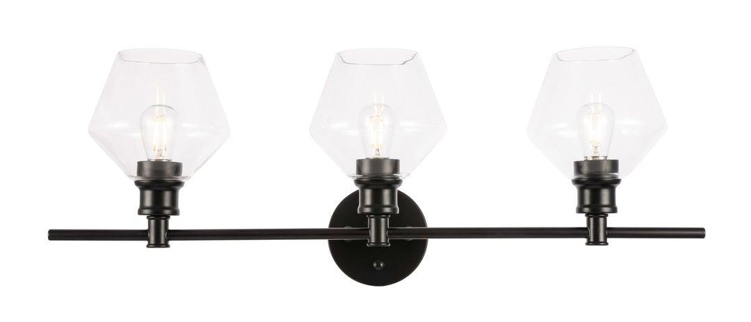 Black with Clear Glass Shade Vanity Light - LV LIGHTING