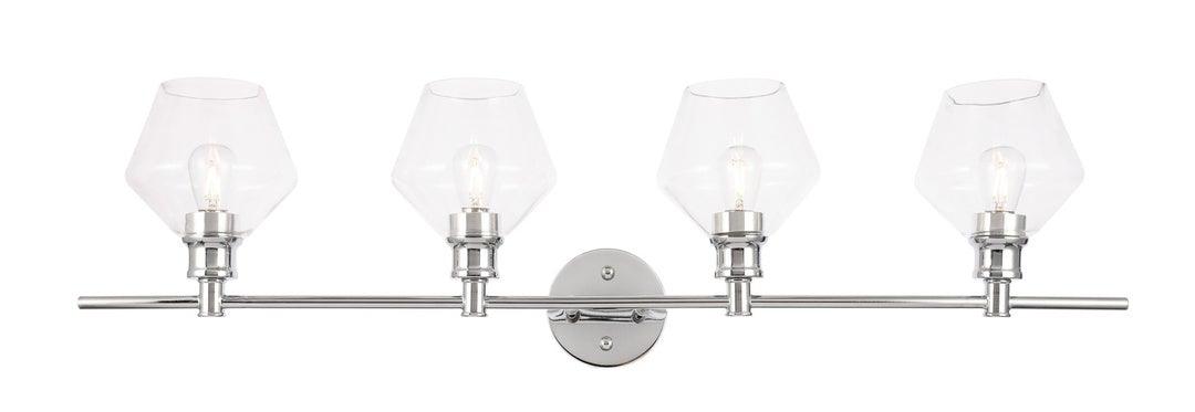 Chrome with Clear Glass Shade Vanity Light - LV LIGHTING