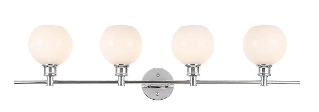Chrome with Frosted Glass Shade Vanity Light - LV LIGHTING