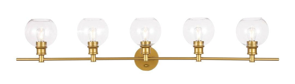 Steel with Clear Glass Shade Vanity Light - LV LIGHTING