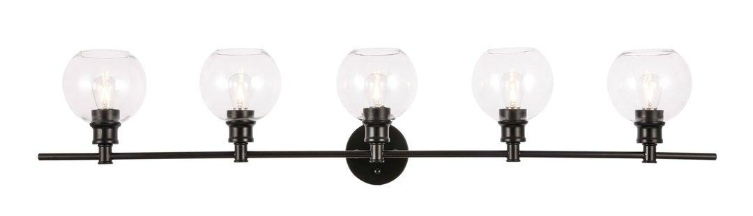 Steel with Clear Glass Shade Vanity Light - LV LIGHTING