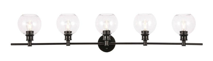 Steel with Clear Glass Shade Vanity Light - LV LIGHTING