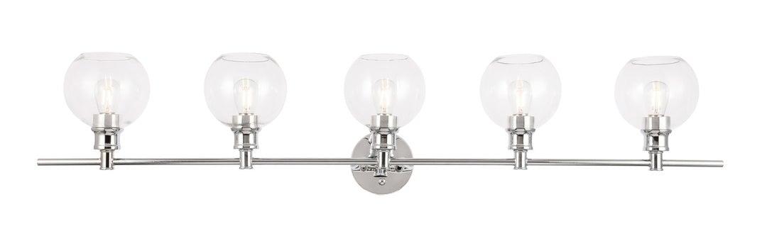 Steel with Clear Glass Shade Vanity Light - LV LIGHTING