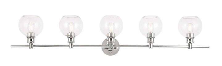 Steel with Clear Glass Shade Vanity Light - LV LIGHTING