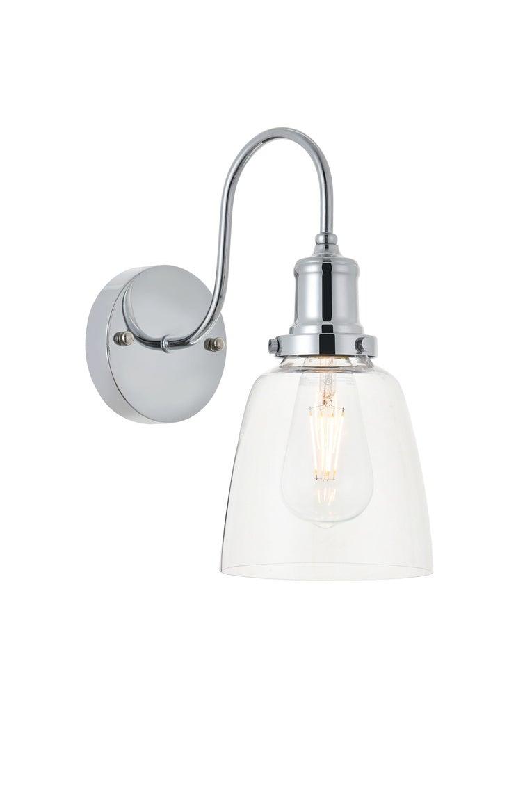 Chrome with Clear Glass Wall Sconce - LV LIGHTING