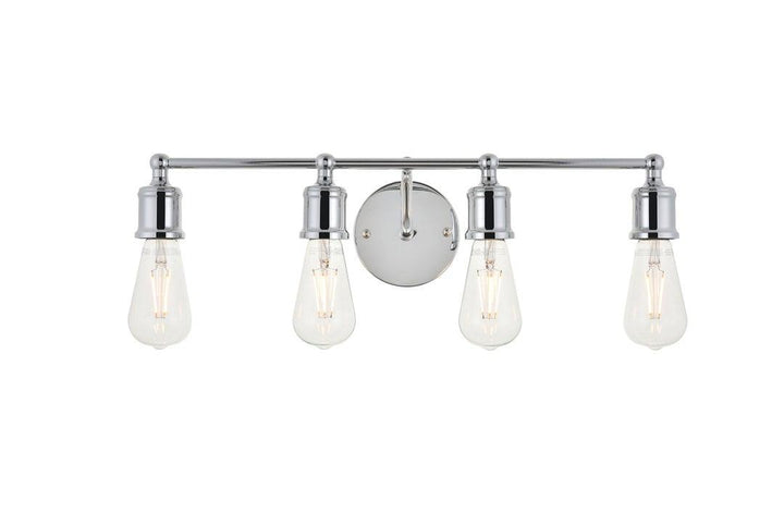 Steel Minimalist 4 Light Vanity Light - LV LIGHTING
