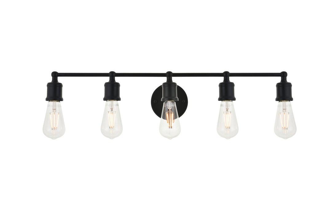 Steel with Minimalist 5 Light Vanity Light - LV LIGHTING