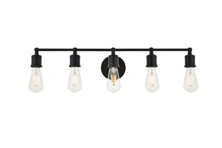 Steel with Minimalist 5 Light Vanity Light - LV LIGHTING