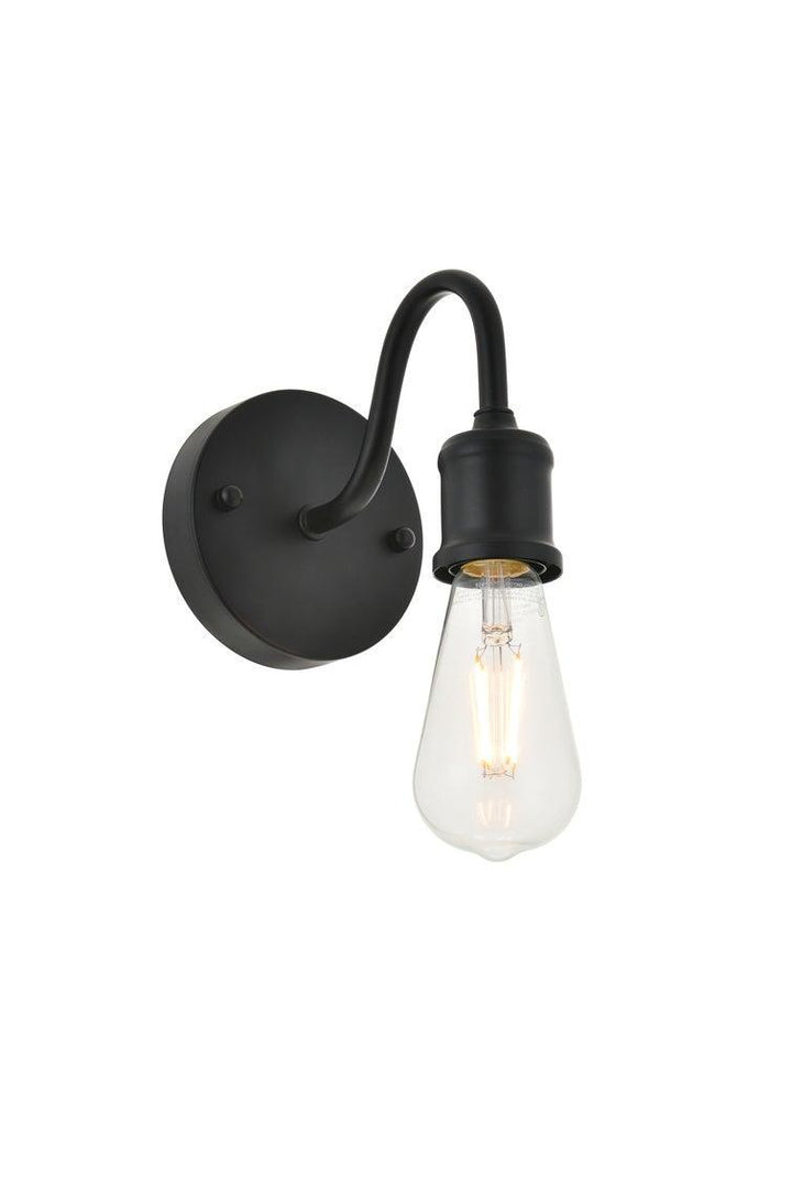 Steel with Curve Arm No Shade Wall Sconce - LV LIGHTING