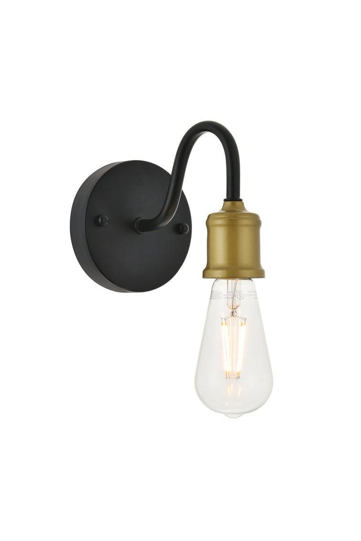Steel with Curve Arm No Shade Wall Sconce - LV LIGHTING