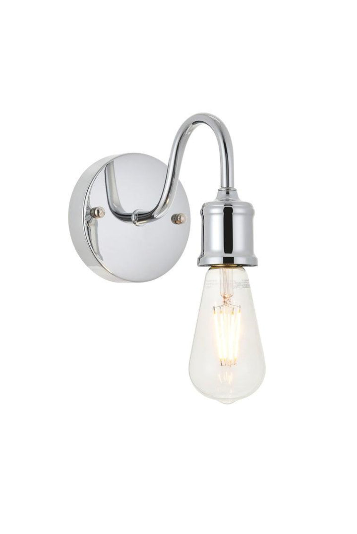 Steel with Curve Arm No Shade Wall Sconce - LV LIGHTING