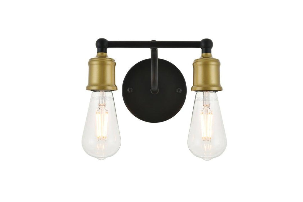 Steel with 2 Light Ministalist Vanity Light - LV LIGHTING