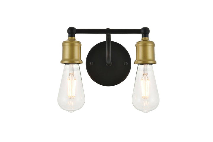 Steel with 2 Light Ministalist Vanity Light - LV LIGHTING