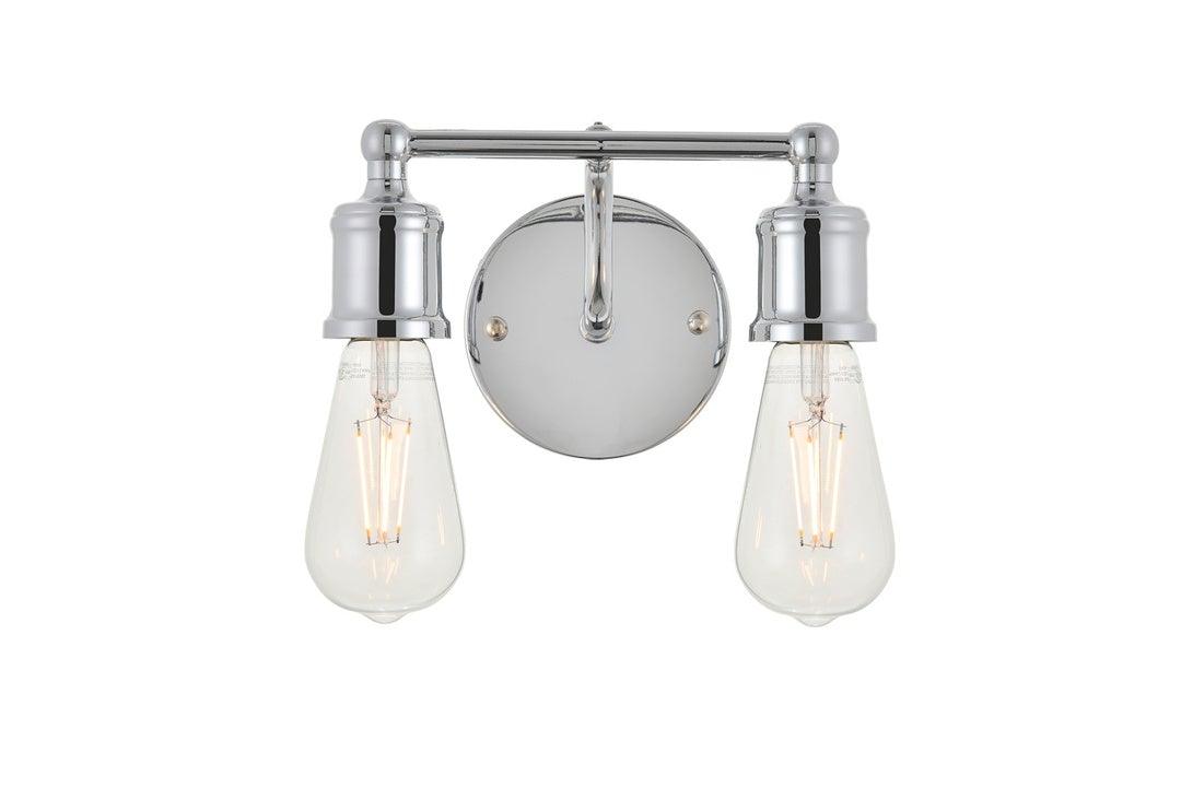 Steel with 2 Light Ministalist Vanity Light - LV LIGHTING