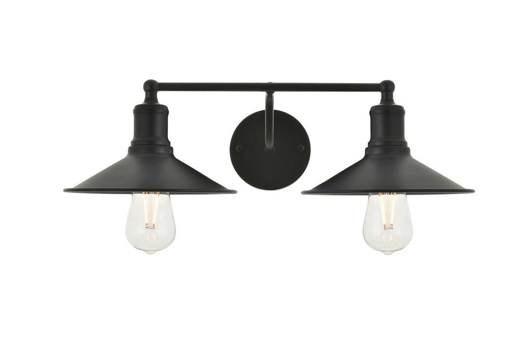 Steel with Disk Shade Vanity Light - LV LIGHTING
