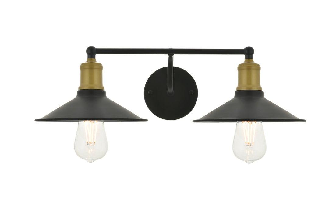 Steel with Disk Shade Vanity Light - LV LIGHTING