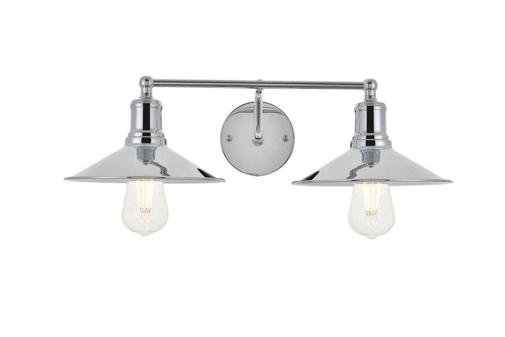 Steel with Disk Shade Vanity Light - LV LIGHTING
