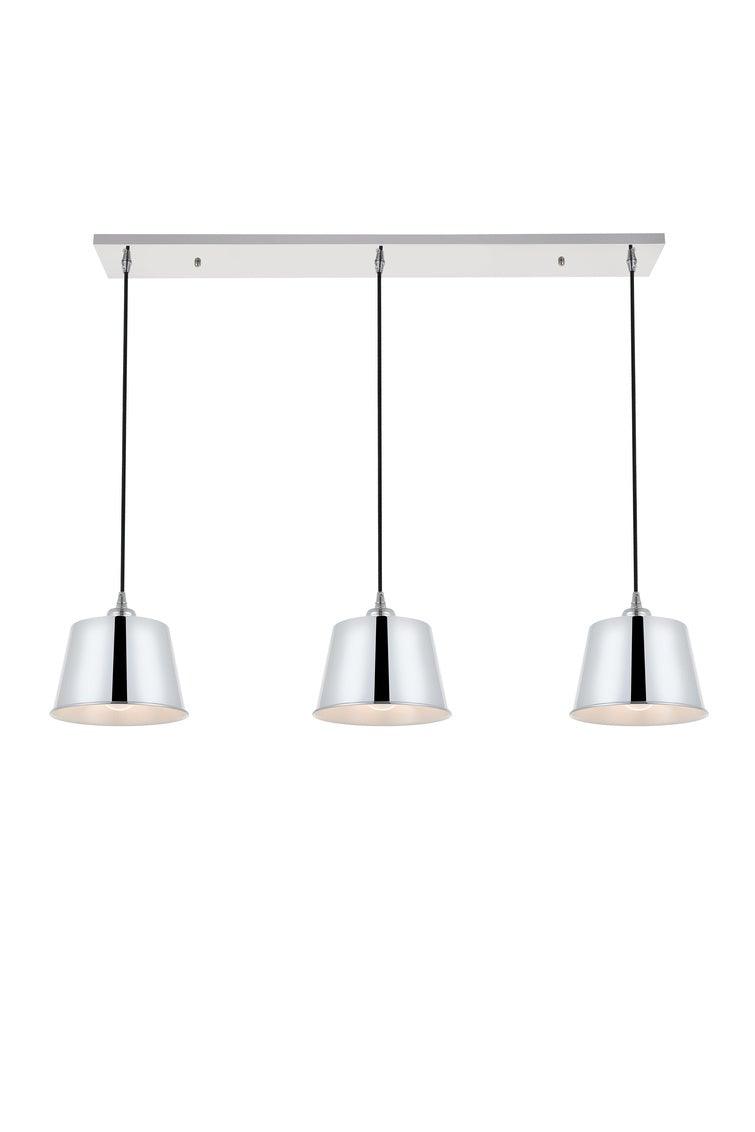 Steel with Drum Shade Linear Pendant - LV LIGHTING
