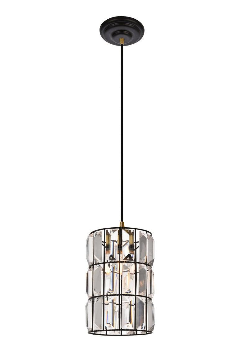 Oil Rubbed Bronze with Clear Crystal Pendant - LV LIGHTING