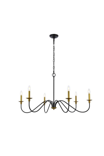 Steel with Curve Arms Chandelier - LV LIGHTING