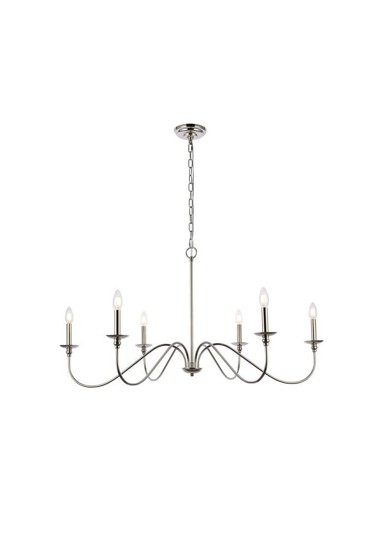 Steel with Curve Arms Chandelier - LV LIGHTING