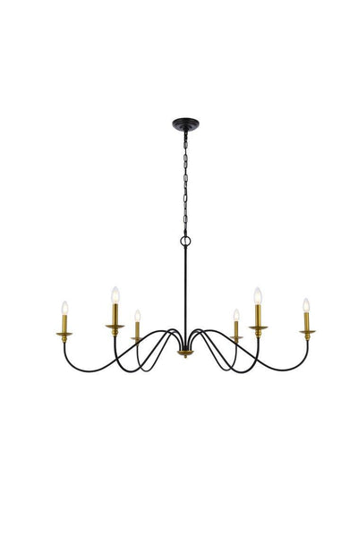 Steel with Curve Arm Chandelier - LV LIGHTING