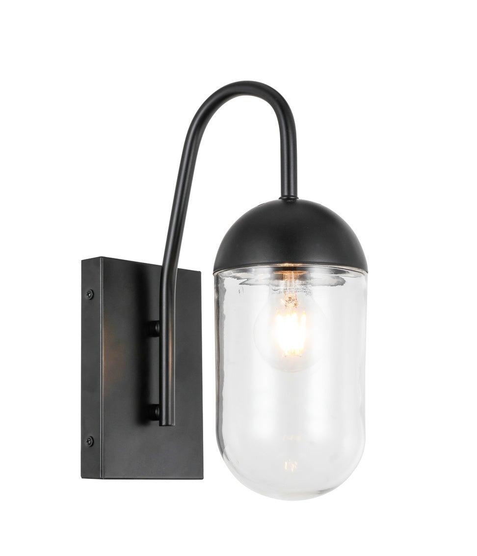 Steel with Capsule Glass Shade Wall Sconce - LV LIGHTING