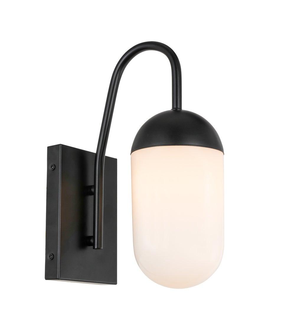 Steel with Capsule Glass Shade Wall Sconce - LV LIGHTING