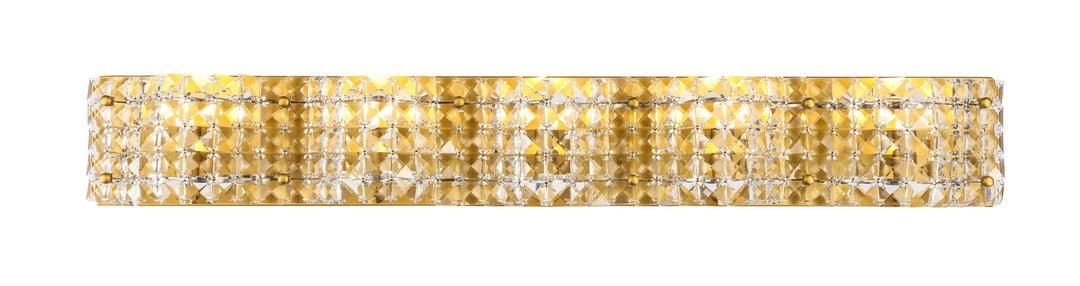 Brass with Clear Crystal Vanity Light - LV LIGHTING