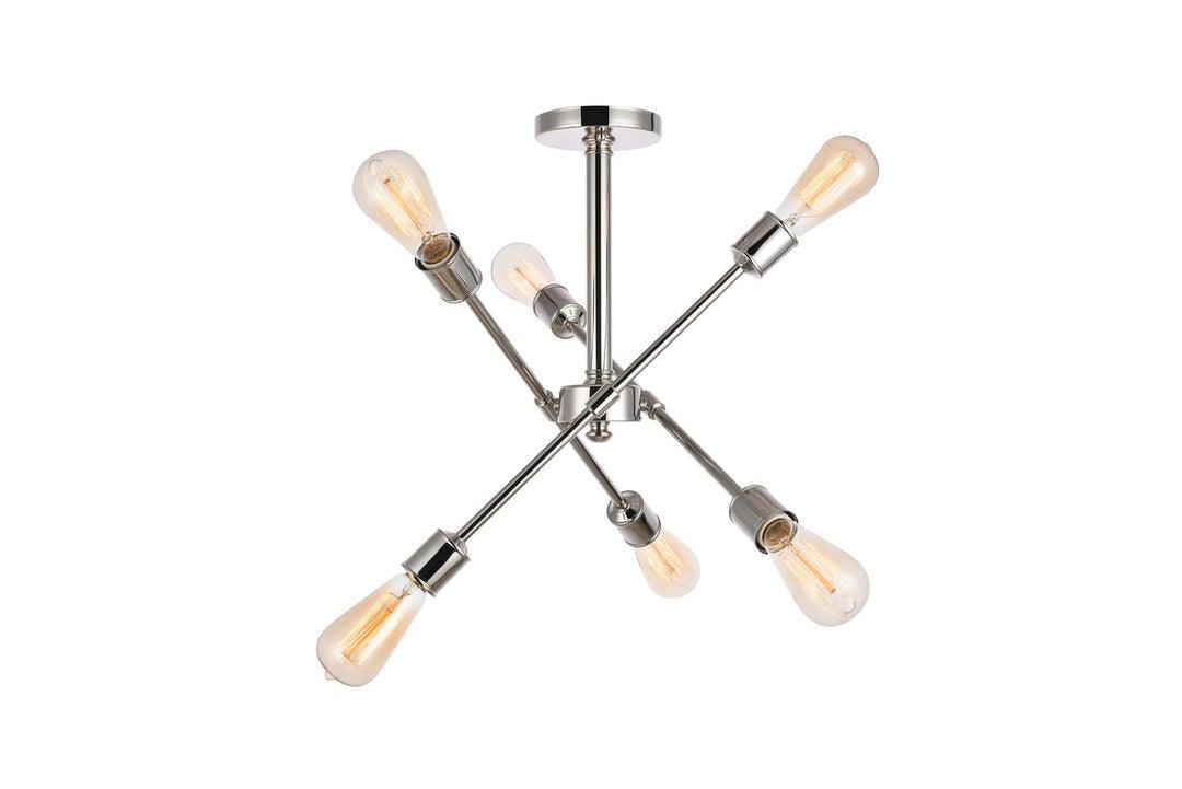 Steel with Adjustable Arm Semi Flush Mount - LV LIGHTING