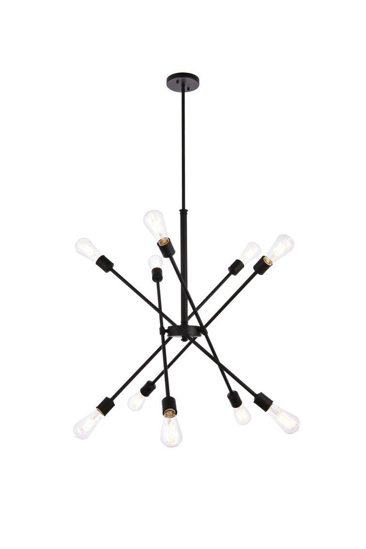 Black with Adjustable Arm Chandelier - LV LIGHTING