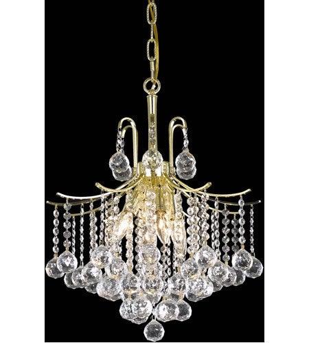 Steel with Clear Crystal Drop and Strand Pendant - LV LIGHTING