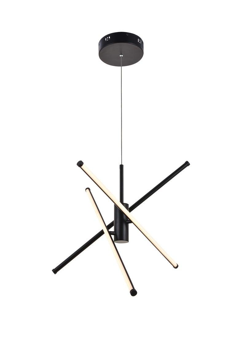 LED Black Adjustable Arm Chandelier - LV LIGHTING