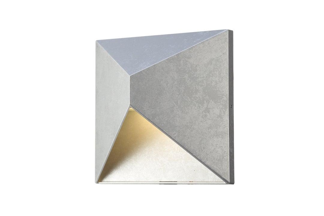 LED Silver Square Outdoor Wall Sconce - LV LIGHTING
