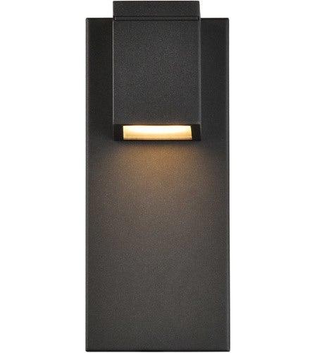 LED Black Rectangular Outdoor Wall Sconce - LV LIGHTING
