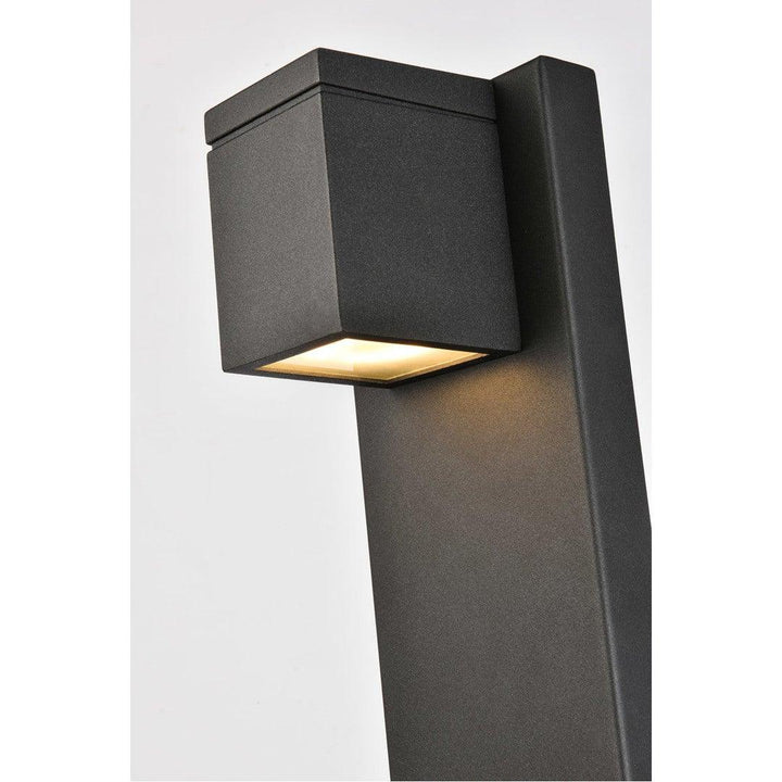 LED Black Rectangular Outdoor Wall Sconce - LV LIGHTING