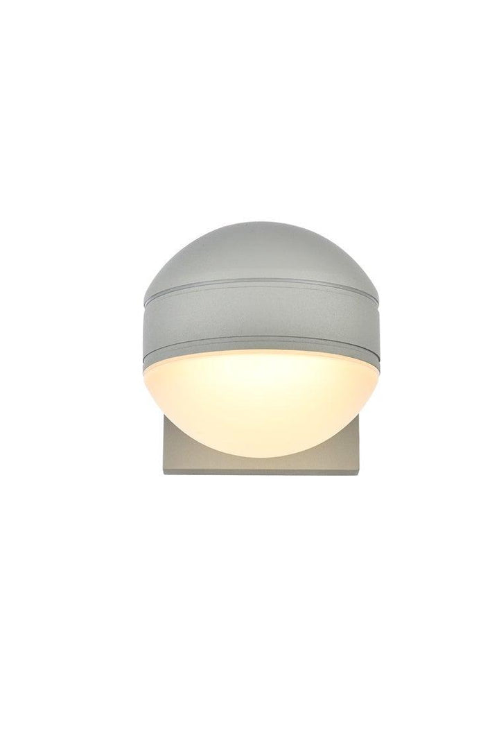 LED Aluminum with Acrylic Shade Globe Outdoor Wall Sconce - LV LIGHTING