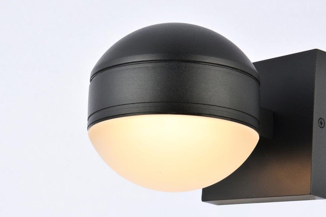 LED Aluminum with Acrylic Shade Globe Outdoor Wall Sconce - LV LIGHTING