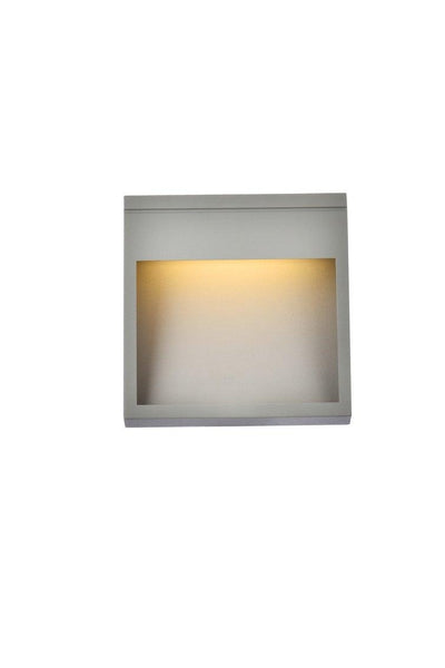 LED Silver Square Outdoor Wall Sconce - LV LIGHTING