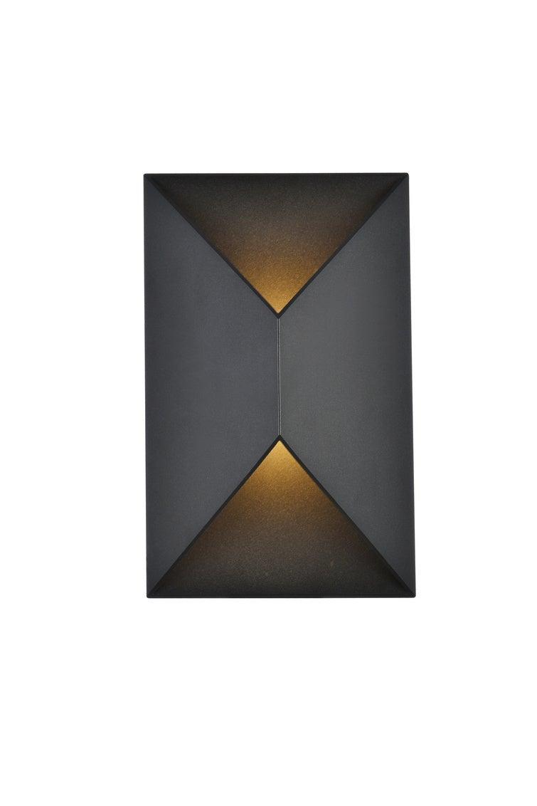 LED Black Rectangular Outdoor Wall Sconce - LV LIGHTING