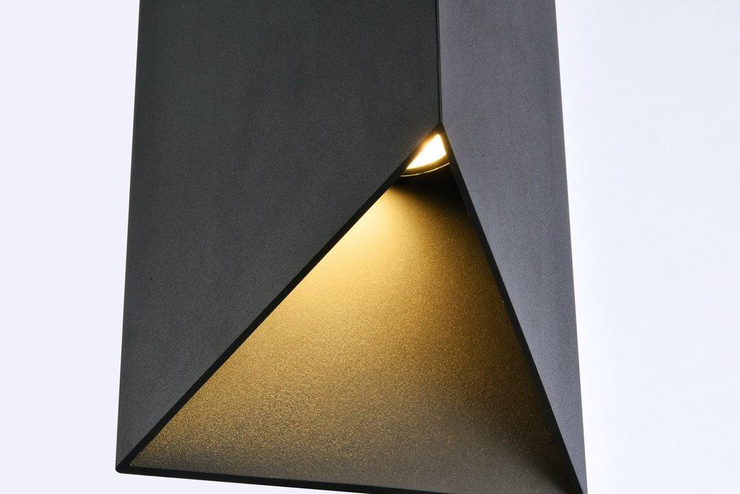 LED Black Rectangular Outdoor Wall Sconce - LV LIGHTING