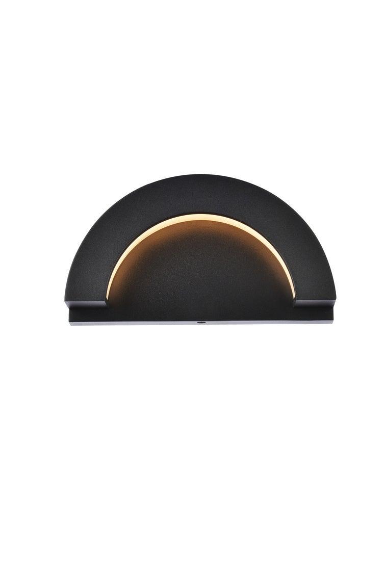LED Aluminum Horizontal Half Circle Outdoor Wall Sconce - LV LIGHTING