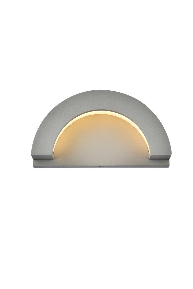 LED Aluminum Horizontal Half Circle Outdoor Wall Sconce - LV LIGHTING