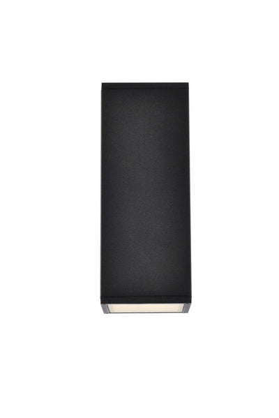 Black Rectangular Box Outdoor Wall Sconce - LV LIGHTING