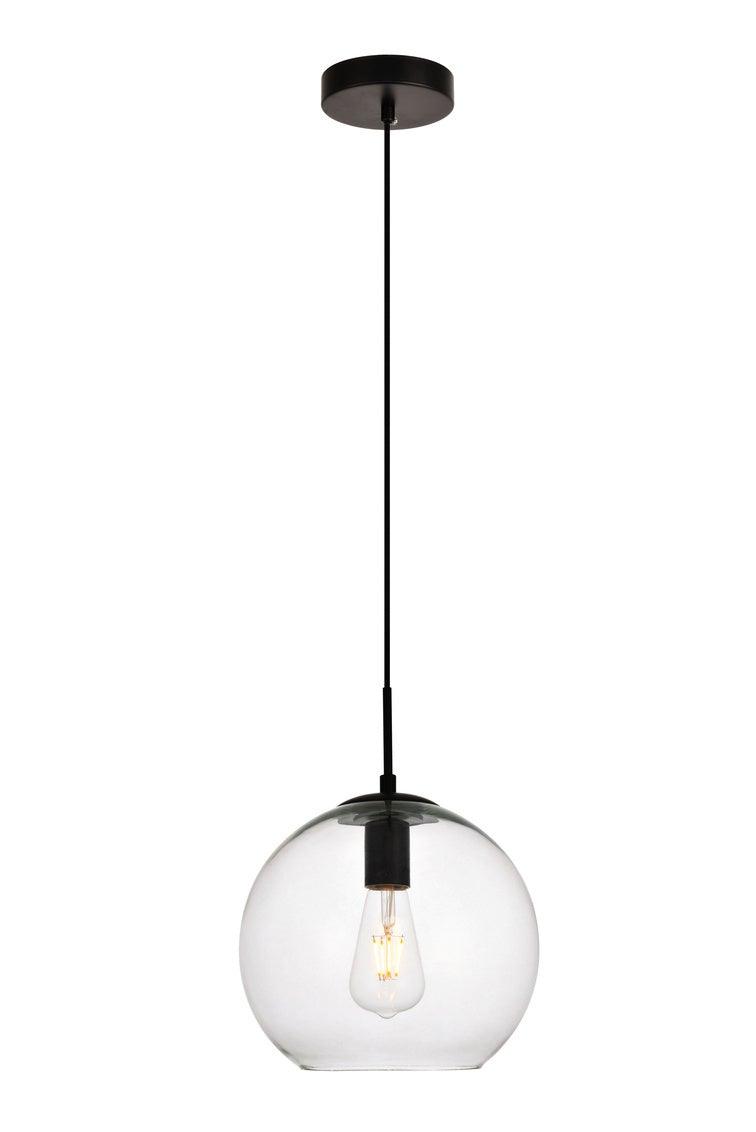 Black with Clear Glass Shade Pendant - LV LIGHTING