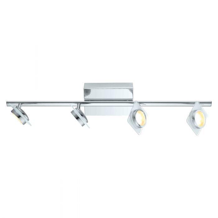 LED Chrome with Satin Glass Track Light - LV LIGHTING