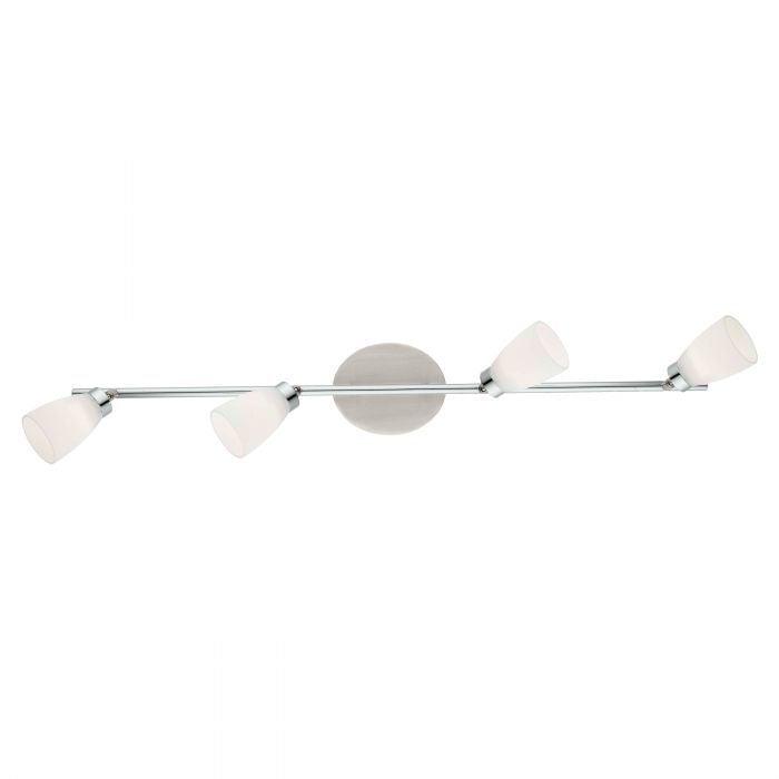 LED Satin Nickel with Glass Shade Track Light - LV LIGHTING