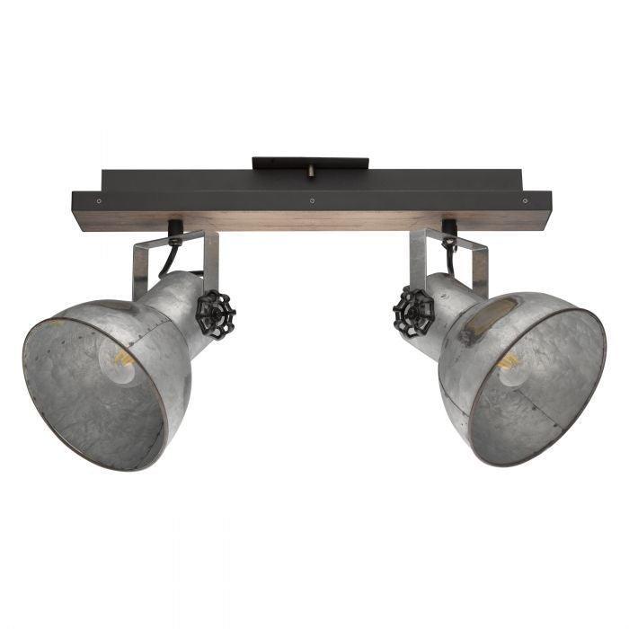 Wood with Steel Industrial Style Track Light - LV LIGHTING